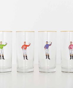 Jockeys Drinking Glasses Mixed Set of 4