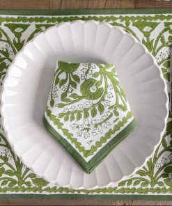 Cactus Flower Lettuce Green Placemat | Set of 4