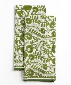 Cactus Flower Lettuce Green Tea Towels