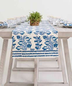 Pom Bells Wedgewood Table Runner