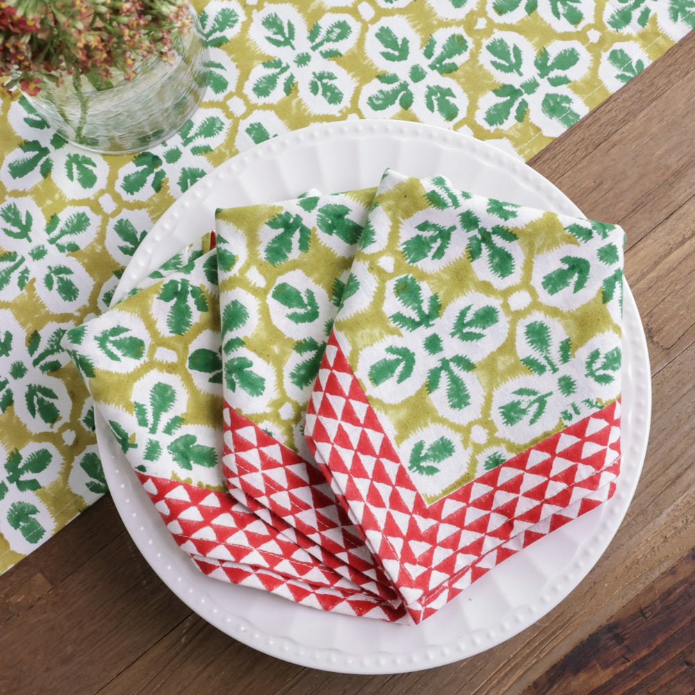 Fleur de Lis Geo Saffron Napkin | Set of 4 - Image 2