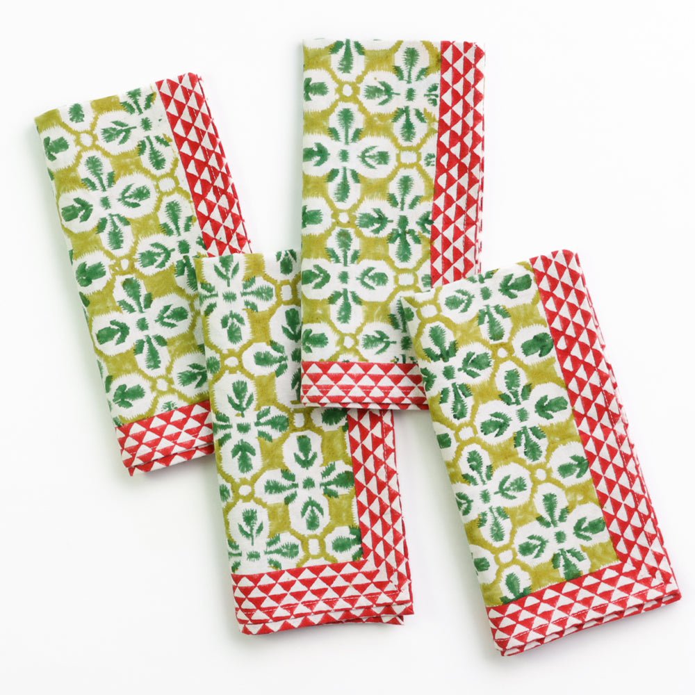 Fleur de Lis Geo Saffron Napkin | Set of 4 - Image 4