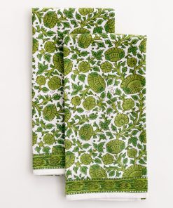 Jade Blossom Tea Towels