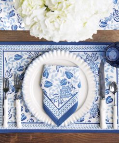 Pineapple Party Blue & White Placemat | Set of 4