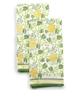 Pineapple Party Green & Yellow Tea Towels