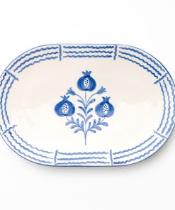 Pomegranate Trio Sketch Cobalt Blue Charcuterie Platter