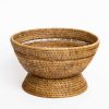 Woven Rattan Elevated Bowl