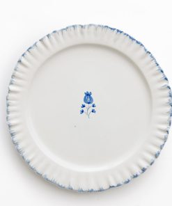 Ruffled Cobalt Blue Dinner Plate | Set of 2