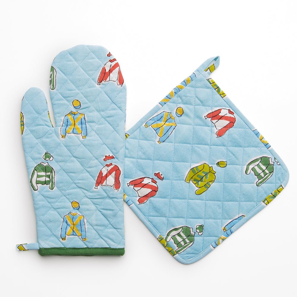 Vintage Jockey Oven Mitt Set