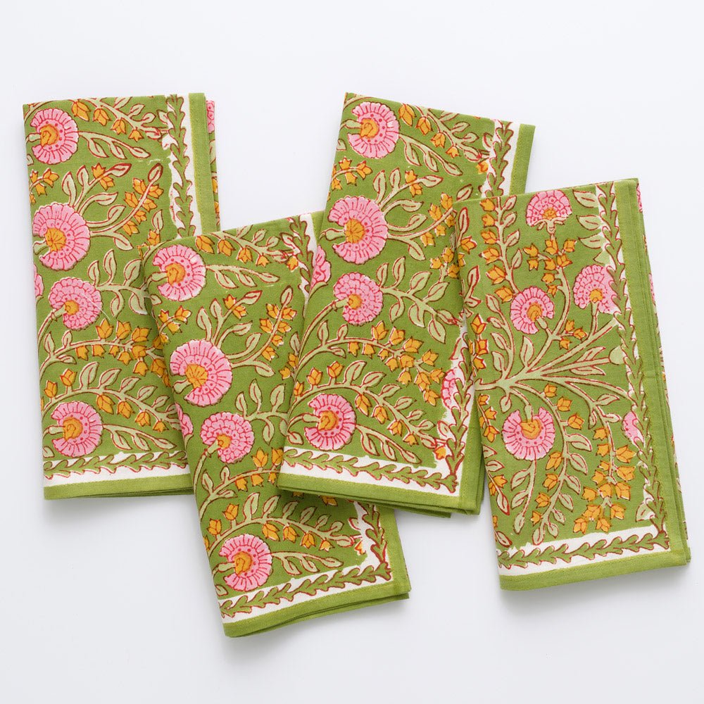 Cactus Flower Fern & Flamingo Napkin | Set of 4 - Image 2