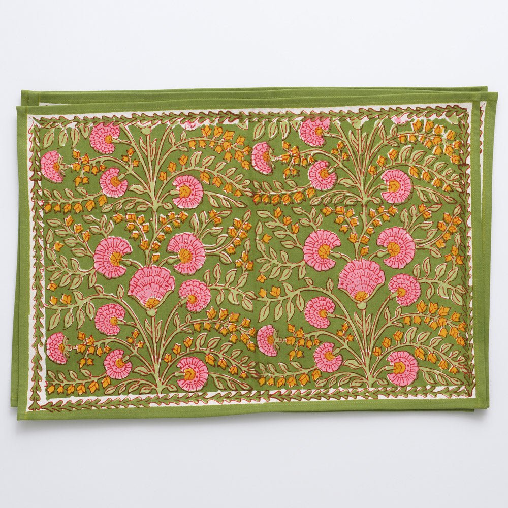 Cactus Flower Fern & Flamingo Placemat | Set of 4