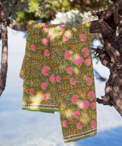 Cactus Flower Fern & Flamingo Tea Towels