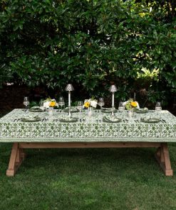 Cactus Flower Lettuce Green Tablecloth