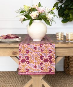 Cactus Flower Mauve & Lavender Table Runner