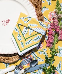 Climbing Dahlia Sunshine Yellow Napkin | Set of 4