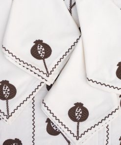 Pomegranate Crewel Brown Napkin | Set of 4