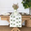 Pomegranate Crewel Green Table Runner