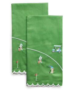 Day at the Golf Course Tea Towels
