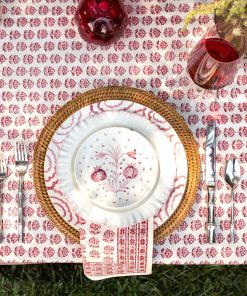 Pomegranate Duet Rose Appetizer Plate | Set of 4