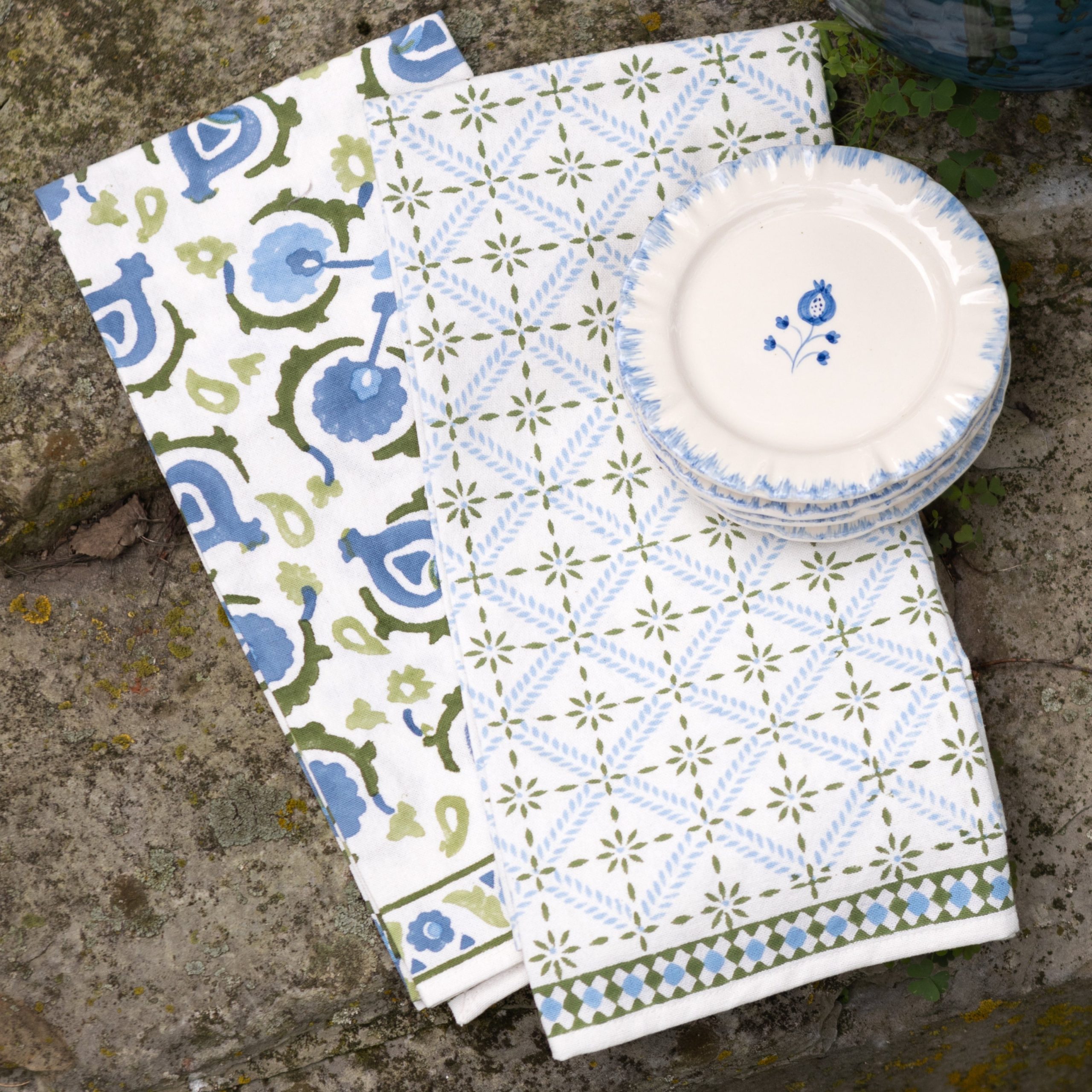Ariel Okin Fenimore Trellis & Annie Gingham Tea Towel Mixed Set of 2