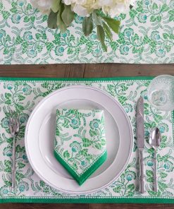 Gardenia Vine Emerald Placemat | Set of 4