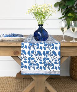 Ginkgo Blue Table Runner