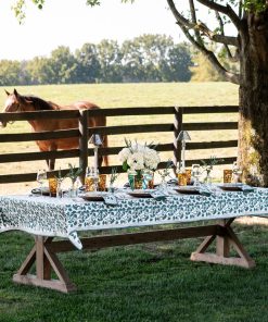 Ginkgo Teal Tablecloth