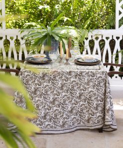 India Hicks Home Wildcard & Backgammon Mocha Tablecloth