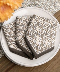 India Hicks Home Diamonds & Clubs Chocolate Napkin | Set of 4