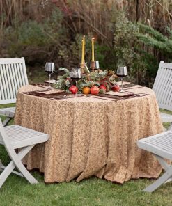 India Hicks Home King's Lace Bordeaux Tablecloth
