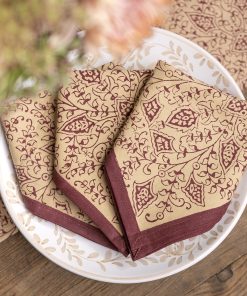 India Hicks Home King's Lace Bordeaux Napkin | Set of 4