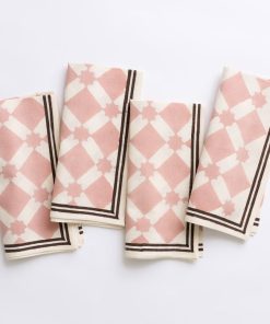 India Hicks Home Latticework Blush Napkin | Set of 4