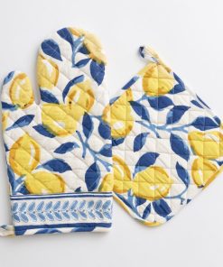 Mod Lemon Oven Mitt Set