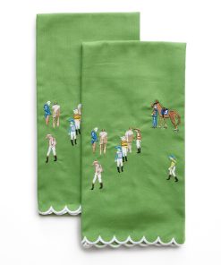 Paddock & Jockeys Embroidered Tea Towels