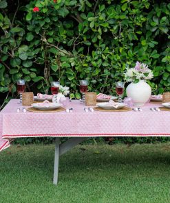 Pom Buti Pink Tablecloth