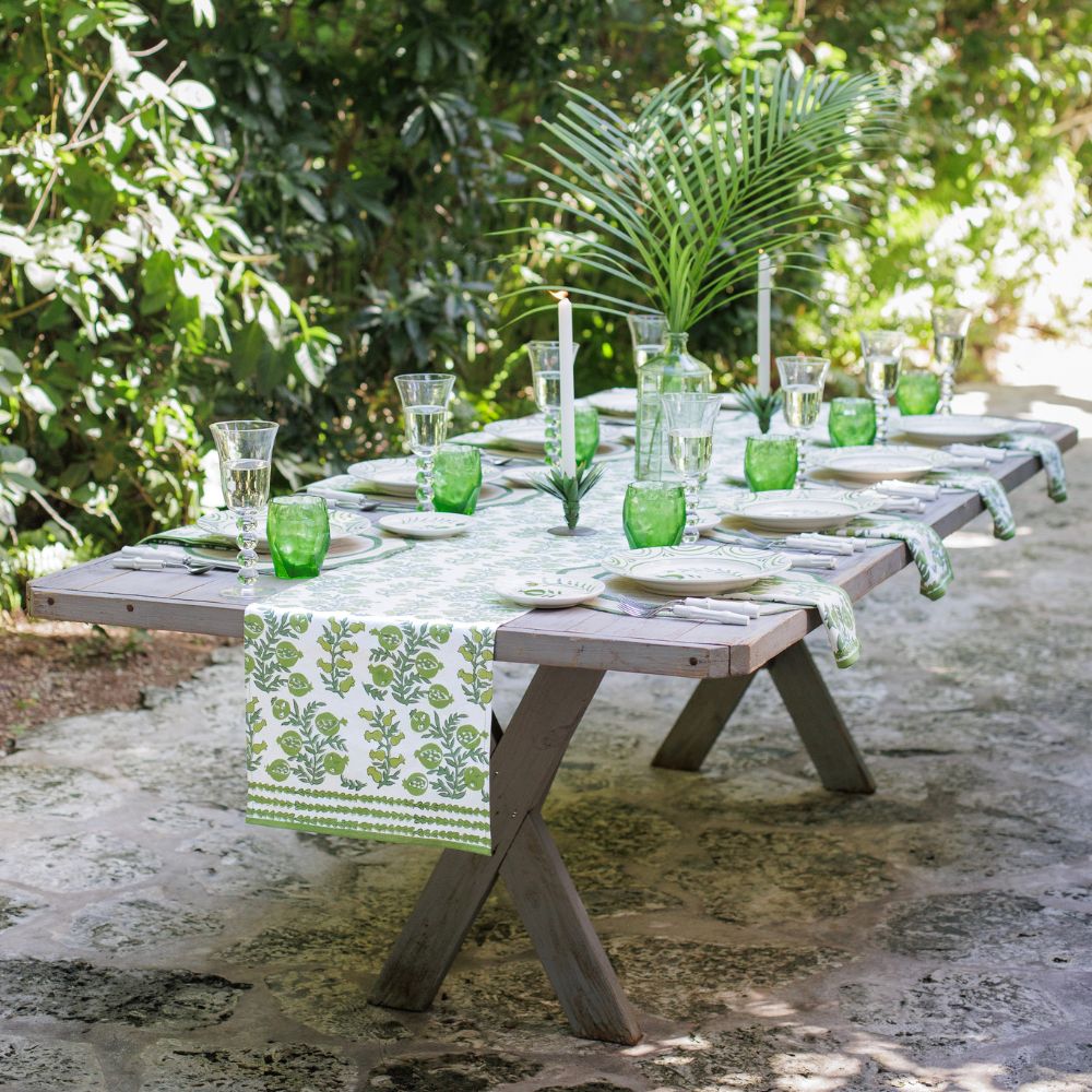 Pom Bells Green Table Runner - Image 2