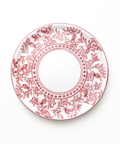 Pomegranate Scroll Bordeaux Charger Plate Set of 2