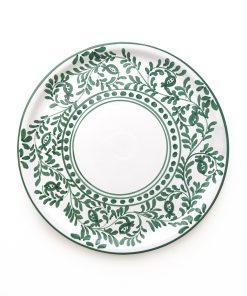 Pomegranate Scroll Forest Green Charger Plate Set of 2