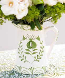 Pomegranate Crest Green Pitcher