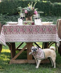 Pomegranate Garden Dusty Mauve & Sage Tablecloth