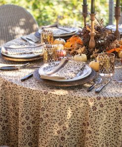 India Hicks Home Queen's Bloom Bordeaux Tablecloth