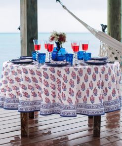 Sagar Red & Blue Tablecloth