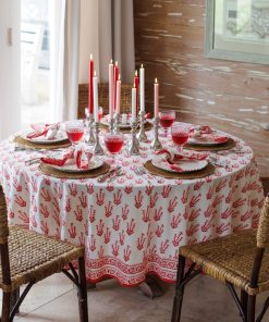 Sagar Red & Pink Tablecloth