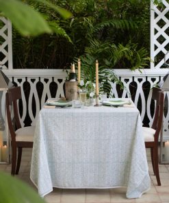 India Hicks Home Seashell Seafoam Tablecloth