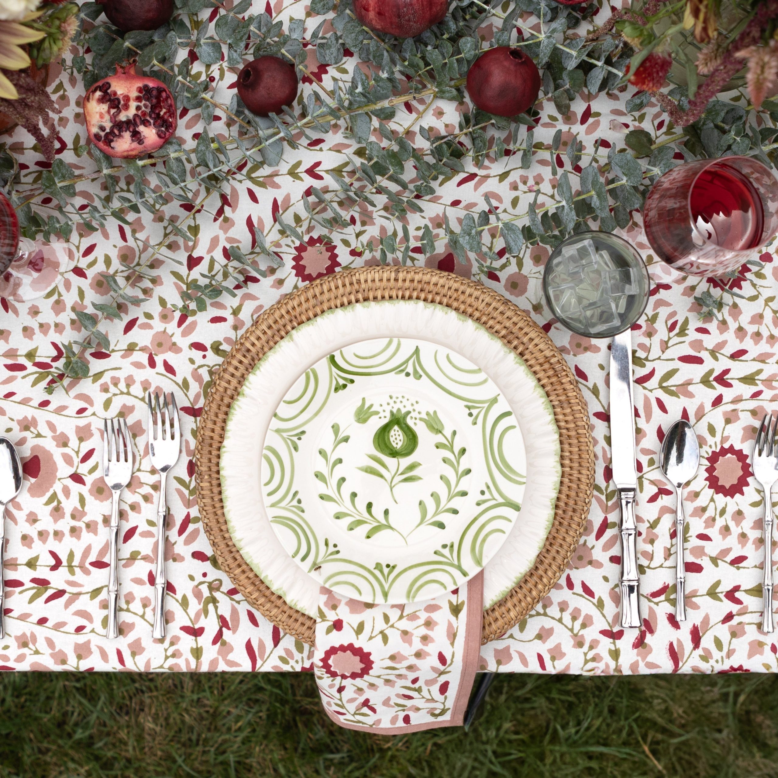 Starflower Fern & Blush Tablecloth - Image 2