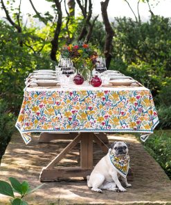 Teal Garden Tablecloth