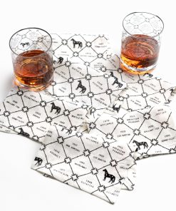 Triple Crown Champions Linen Cocktail Napkins | Set of 6