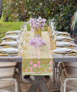 Cactus Flower Fern & Flamingo Table Runner