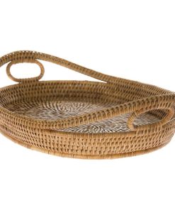 Woven Rattan Serving Tray